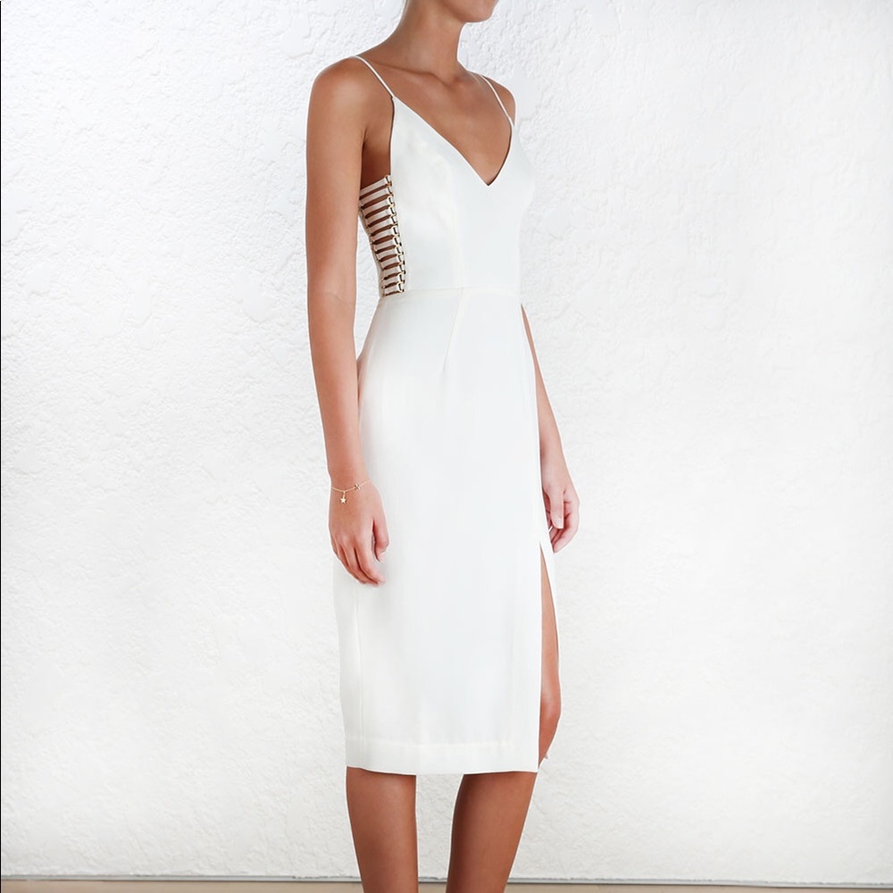 Zimmermann Crepe Harness Midi dress